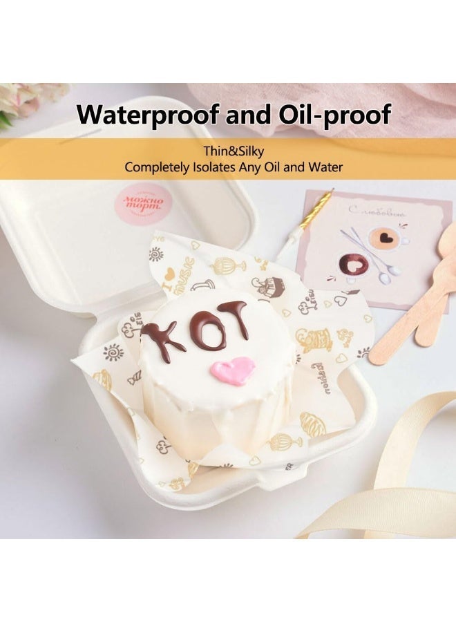 أديلي 100 قطعة ورق تغليف وورق خبز 38×28 سم، ورق برشمان مقاوم للماء والدهون، للاستعمال مرة واحدة، مناسب للسندويشات والبرجر والشواء وتبطين الصواني - Image 3